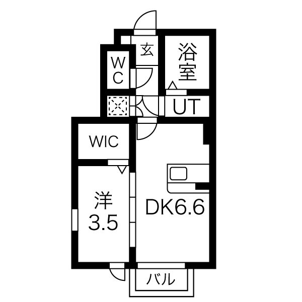 シェルテ河原町B 間取り