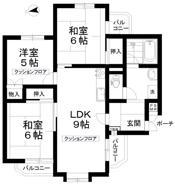チサンマンション広瀬川壱番館 間取り