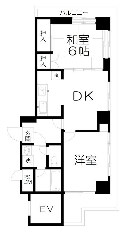 ライオンズマンション二十人町 間取り