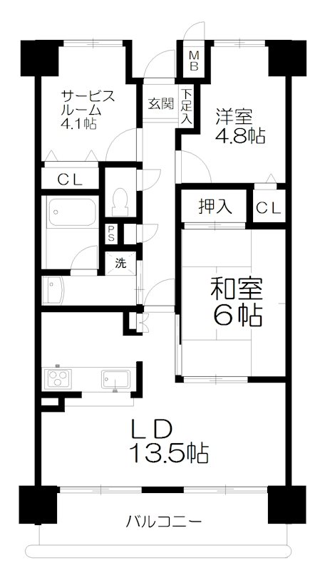 ライオンズマンション立町 間取り