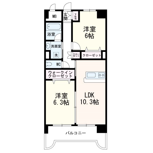 カーレヂ三浦・Ⅱ 間取り